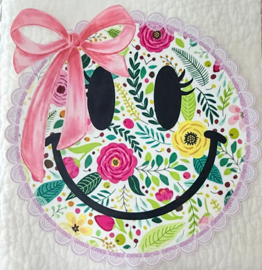 Lace floral smiley
