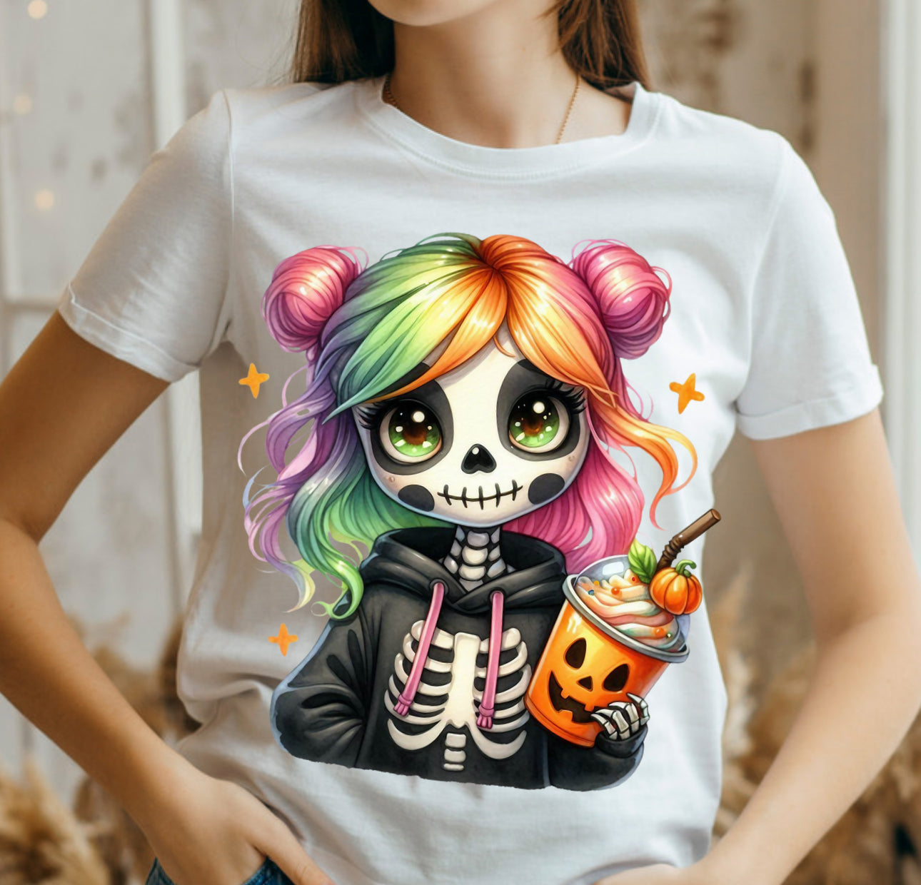 RAINBOW SKELLY GIRL