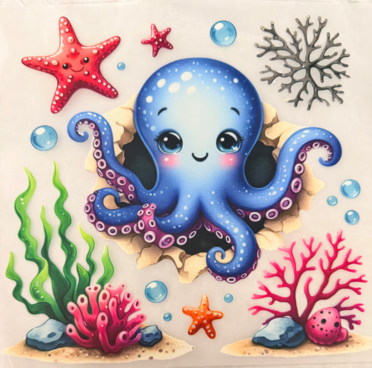 Octopus under sea