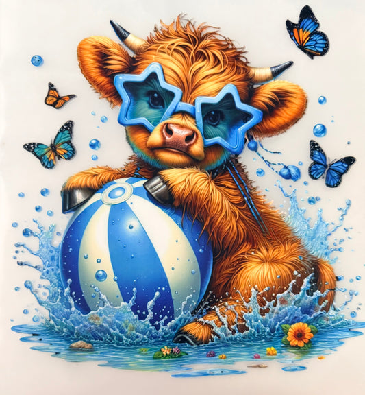 Blue glam cow