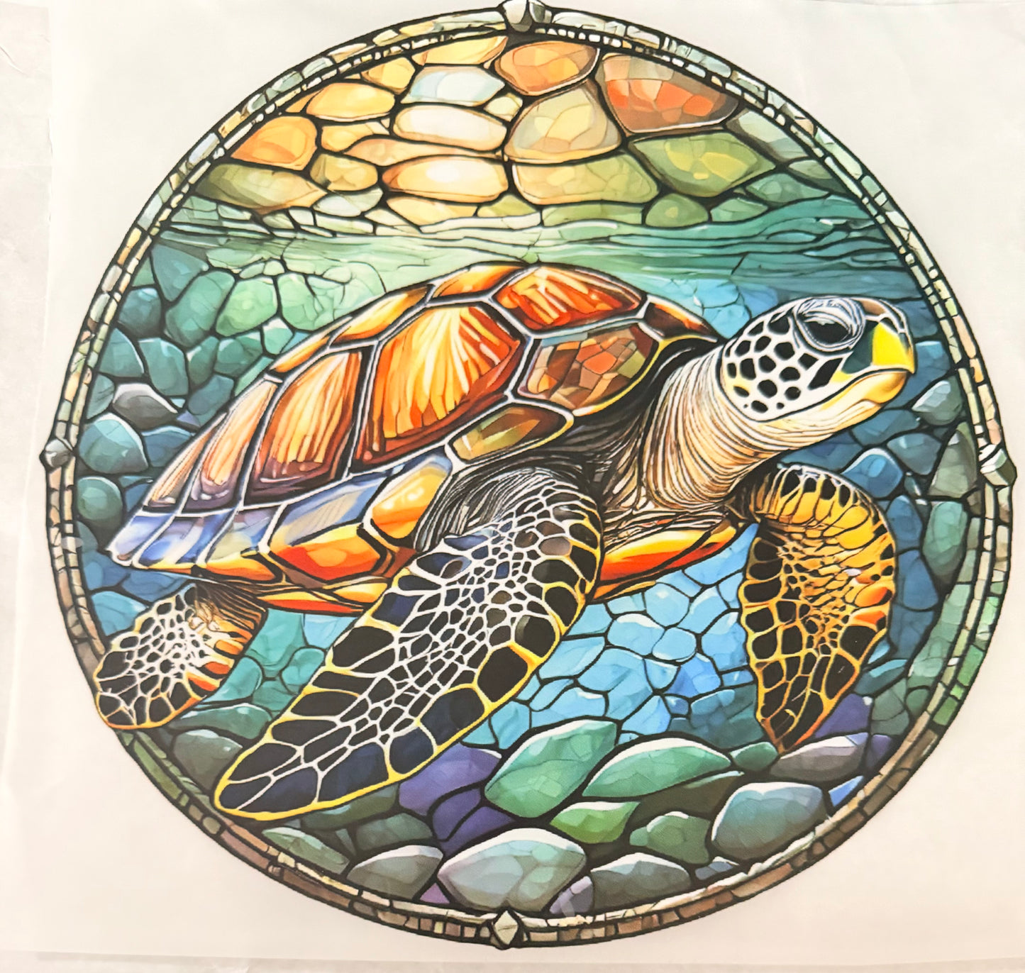 Stained glass turtle
