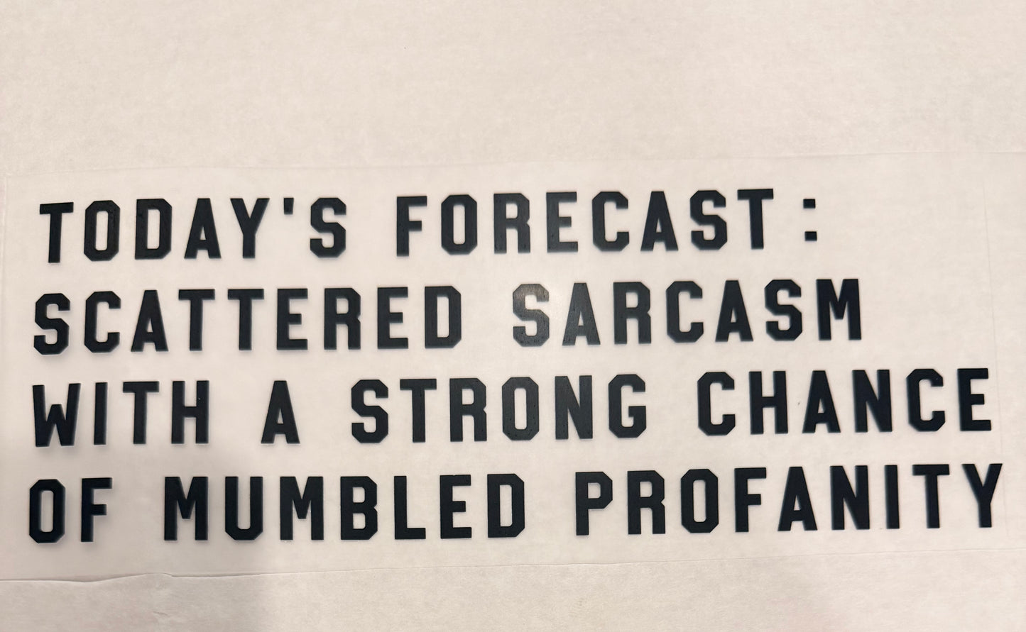 Today’s forecast