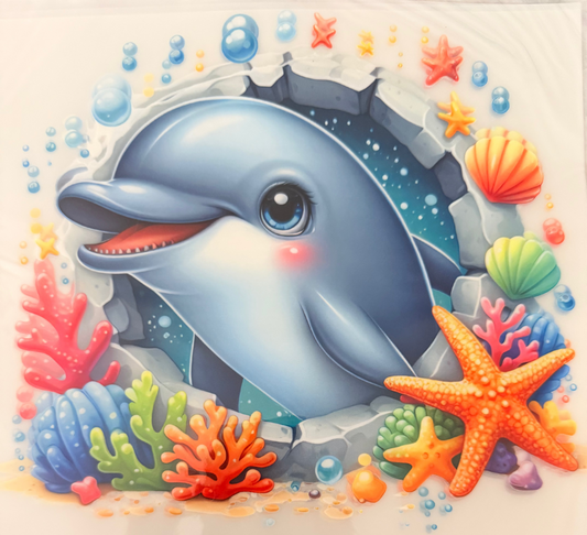 Dolphin under sea