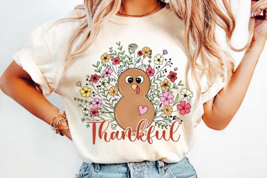 FLORAL THANKFUL TURKEY