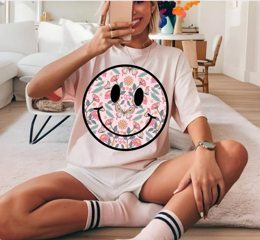 BUTTERFLY FLORAL SMILEY
