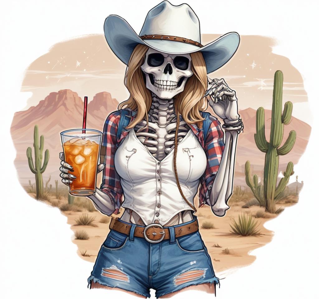 WESTERN COWGIRL SKELLY